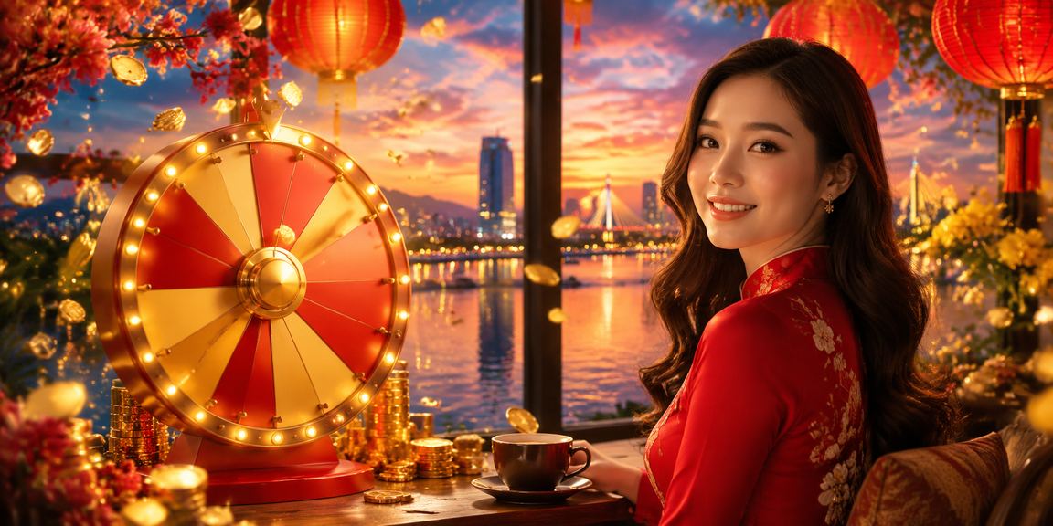 Người dùng Đà Nẵng thư giãn tại quán cà phê và trải nghiệm roulette trực tuyến trên laptop
