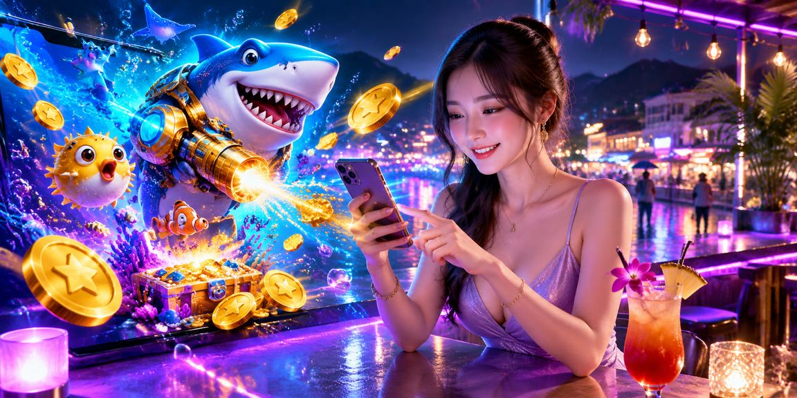 Giao diện casino trực tuyến trên thiết bị di động tại Sa Pa với ánh đèn neon